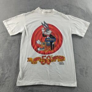 Vintage Bugs Bunny Shirt Mens Medium 50th Birthday Looney Tunes 80s 1989 USA